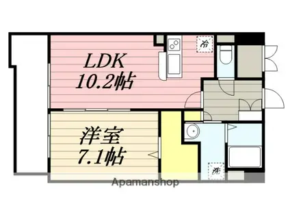 キルンズ高取(1LDK/7階)の間取り写真