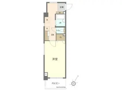 ヴィラ21(1K/3階)の間取り写真