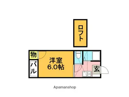 コスモ21(ワンルーム/2階)の間取り写真