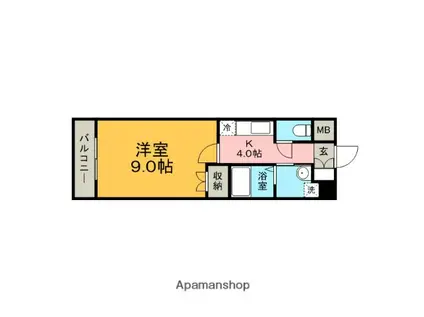 クラーレ(1K/5階)の間取り写真