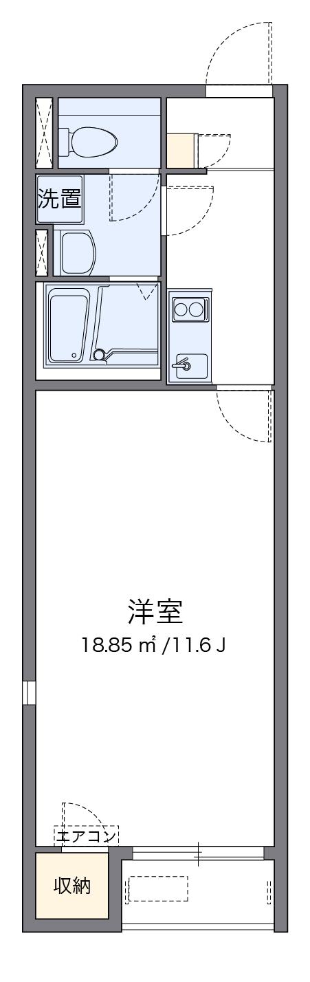 レオネクストGRACEK(1K/2階)の間取り写真