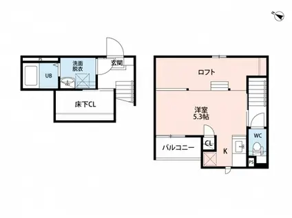 CB宇美セレナ(1K/1階)の間取り写真