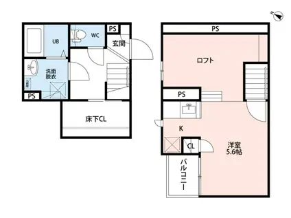 CB宇美セレナ(1K/1階)の間取り写真