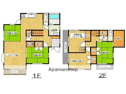 水城6丁目アパート(5SLDK/1階)の間取り写真