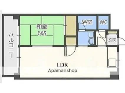 RESIAS KASUGA BLDS(1LDK/4階)の間取り写真