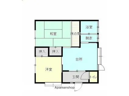 太宰府市通古賀5丁目(2K/1階)の間取り写真