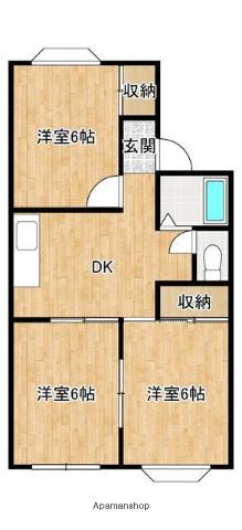 パークハイツ(3DK/2階)の間取り写真
