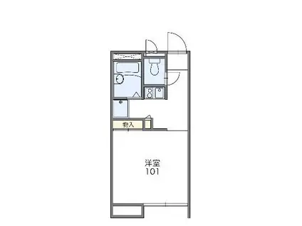 レオパレス惣利(1K/2階)の間取り写真