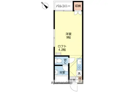 フォレスト和白(ワンルーム/1階)の間取り写真