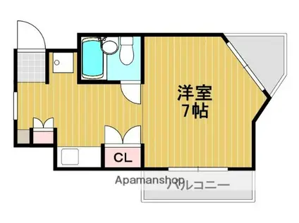 アールズ下原(ワンルーム/2階)の間取り写真