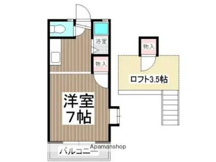 エクセル新宮駅前(ワンルーム/2階)の間取り写真