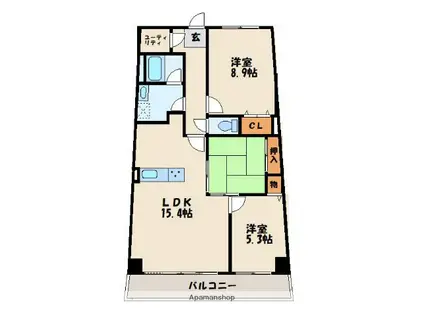 アイランドシティインフィニガーデン ノース棟(3LDK/9階)の間取り写真