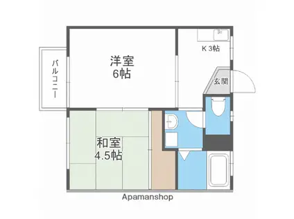 平野ハイツ(2K/2階)の間取り写真