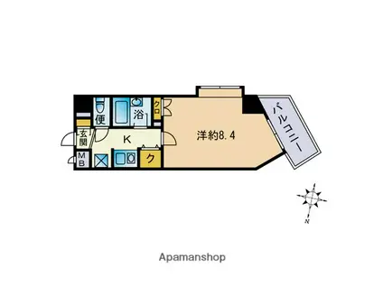 ライオンズマンションキャンパスシティ香椎(1K/6階)の間取り写真