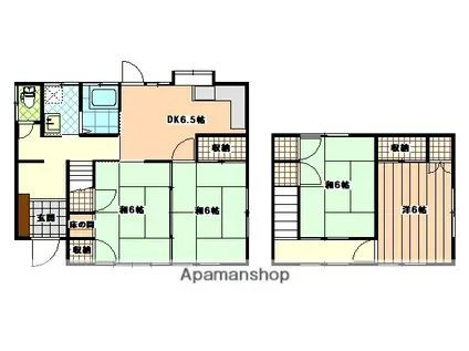 鹿児島本線 福工大前駅 徒歩16分 2階建 築36年(4DK)の間取り写真