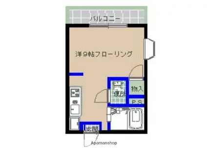 ヒルトップ21(1K/2階)の間取り写真