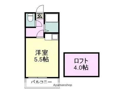 アーデンハイム和白(ワンルーム/1階)の間取り写真