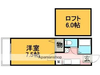 マリンサイド弐番館(1K/1階)の間取り写真