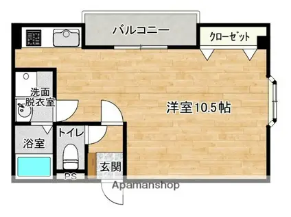 リージョンハウス(ワンルーム/3階)の間取り写真