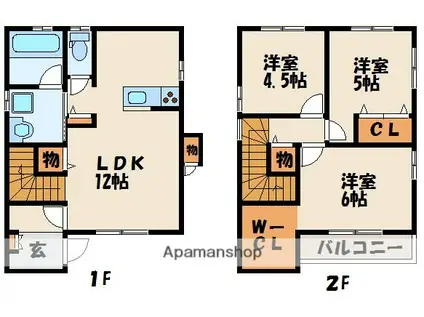 シンフォニア福津中央(3LDK)の間取り写真