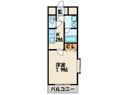 サン・アネックス(1K/4階)の間取り写真