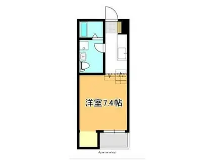 KANON(1K/1階)の間取り写真