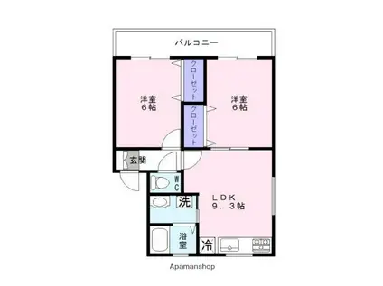 メゾンド・エリー1(2LDK/1階)の間取り写真