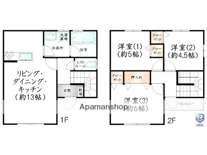 SEMPRE HOUSE 秋桜(3LDK/1階)の間取り写真