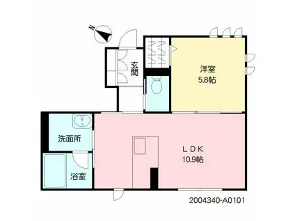 エンゼルハイム7号館(1LDK/1階)の間取り写真