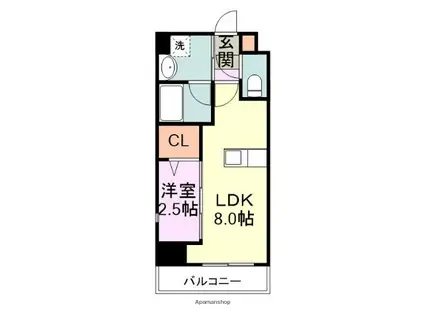 DAISY・CALDO(1LDK/6階)の間取り写真