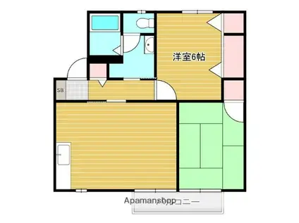 プロスペラーレ・OTTO C棟(2LDK/1階)の間取り写真