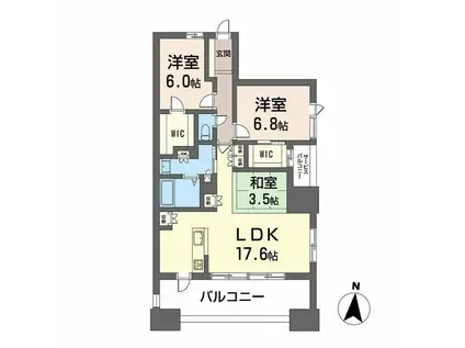NUDGEONE.照葉(3LDK/16階)の間取り写真