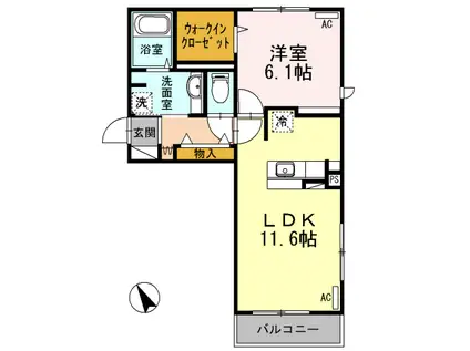 RESONE TⅡ(1LDK/3階)の間取り写真