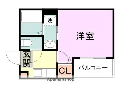ウエスト SIDE HOUSING(1K/1階)の間取り写真