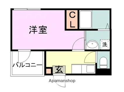 ウエスト SIDE HOUSING(1K/1階)の間取り写真