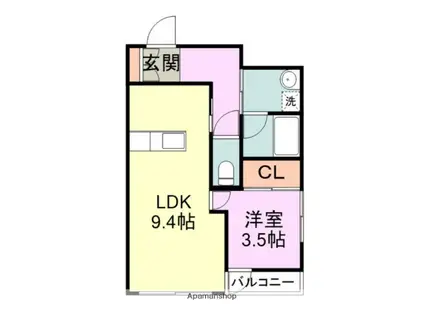BO LAGOM(1LDK/1階)の間取り写真