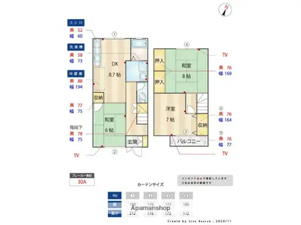 プランボヌール(3DK/1階)の間取り写真