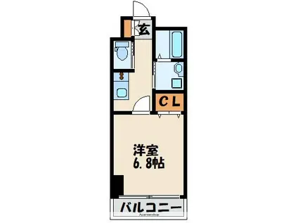 SKハイニックス(1K/1階)の間取り写真