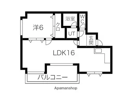 ロワールマンション平尾(1LDK/6階)の間取り写真