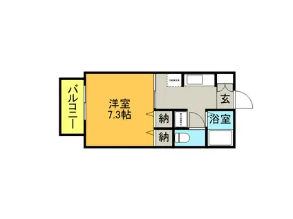 ロジュマン・コミユ(1K/2階)の間取り写真