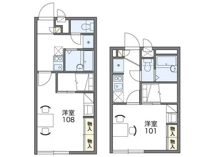 レオパレスディアコート(1K/1階)の間取り写真