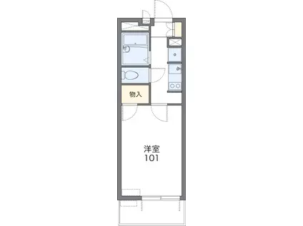 レオパレスルナ51(1K/2階)の間取り写真