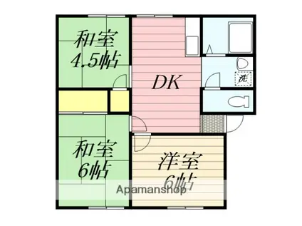 皿山ハイツ(3DK/2階)の間取り写真