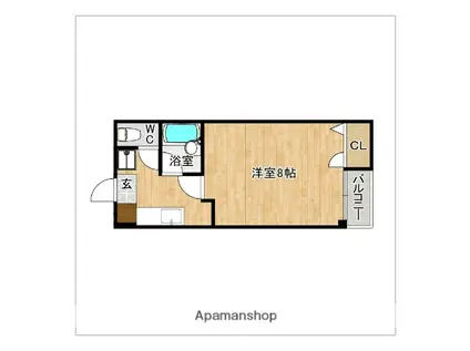 MS COURT(1K/2階)の間取り写真