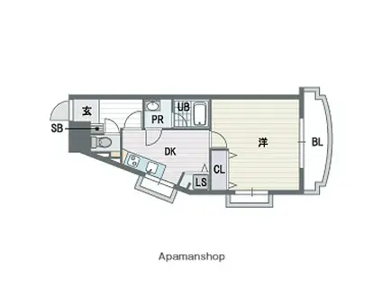 イング大宮(1DK/3階)の間取り写真