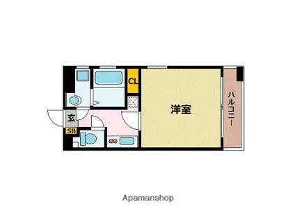 サヴォイ テンジン クォーター(1K/5階)の間取り写真