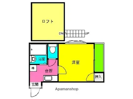 コンフォルト博多Ⅰ(1K/2階)の間取り写真