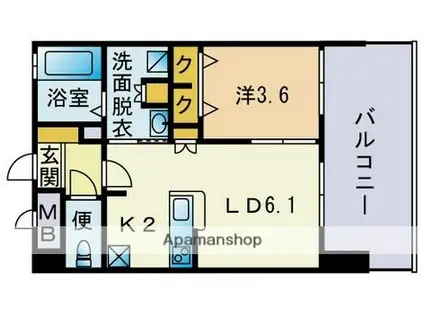 モントーレ博多クラシックコート(1LDK/11階)の間取り写真