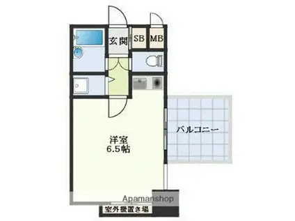 朝日プラザⅧ(ワンルーム/10階)の間取り写真