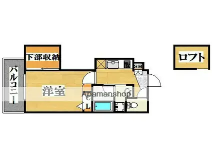 アクタス天神セントラルタワー(1K/12階)の間取り写真
